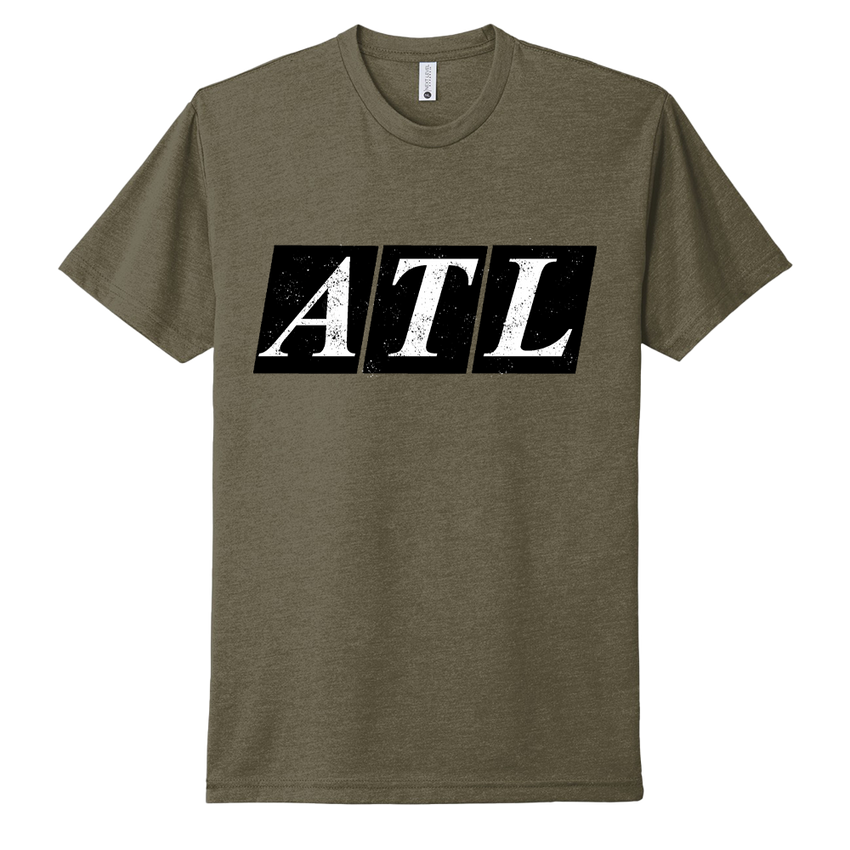 Military Green Splattered ATL Tee
